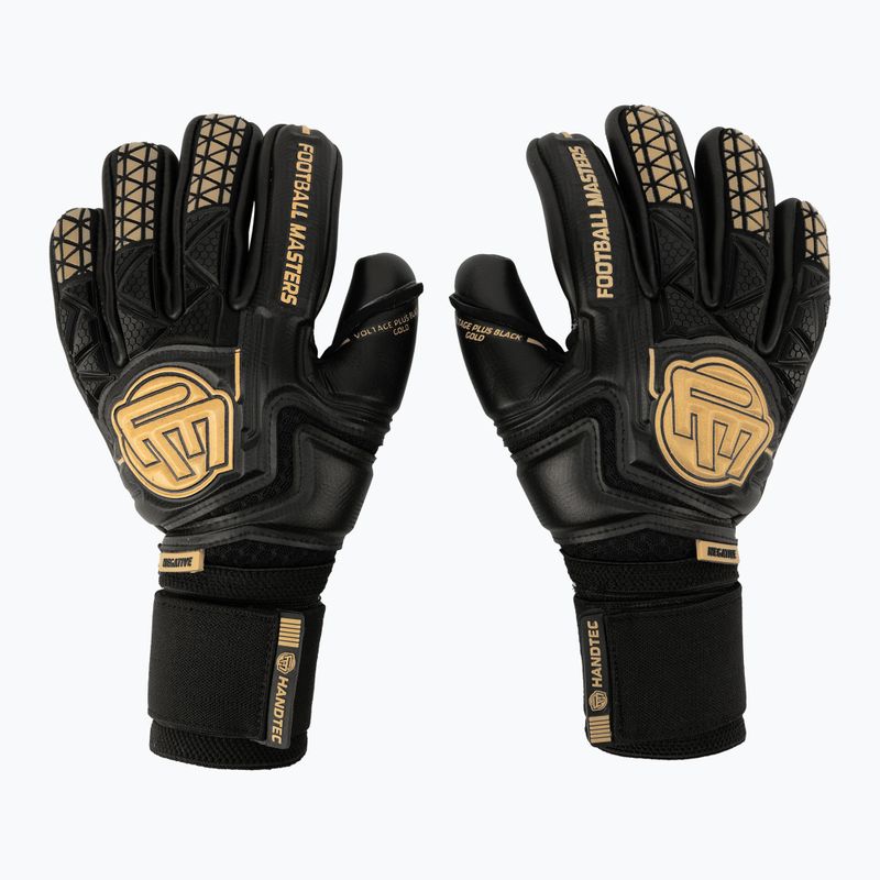 Football Masters Voltage Plus NC v 4.0 vaikiškos vartininko pirštinės juodos 1190-3