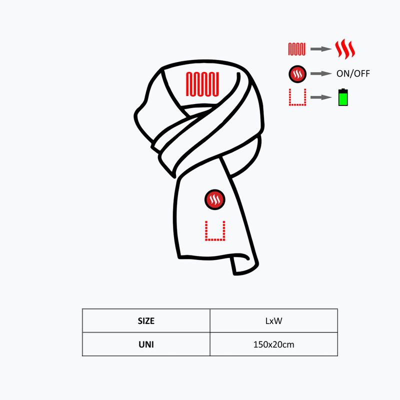 Šildomas šalikas Glovii GA1B juodas 9