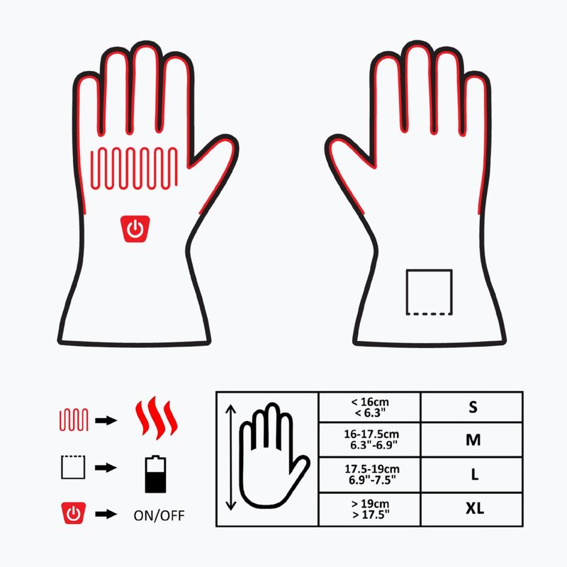 Šildomos slidinėjimo pirštinės Glovii GS9 juodos 14