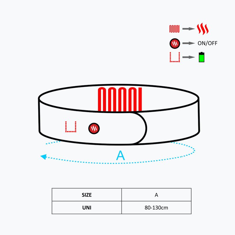 Šildomas diržas su USB įėjimu Glovii GB1U pilkas 10