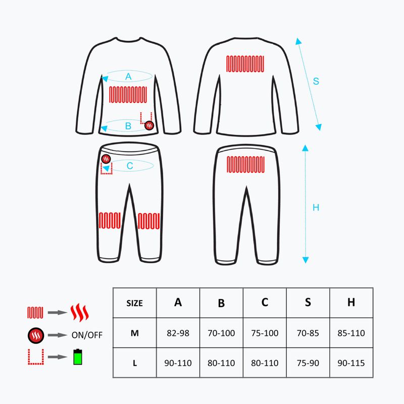 Termoaktyvių apatinių komplektas Glovii GXR oranžinis 11