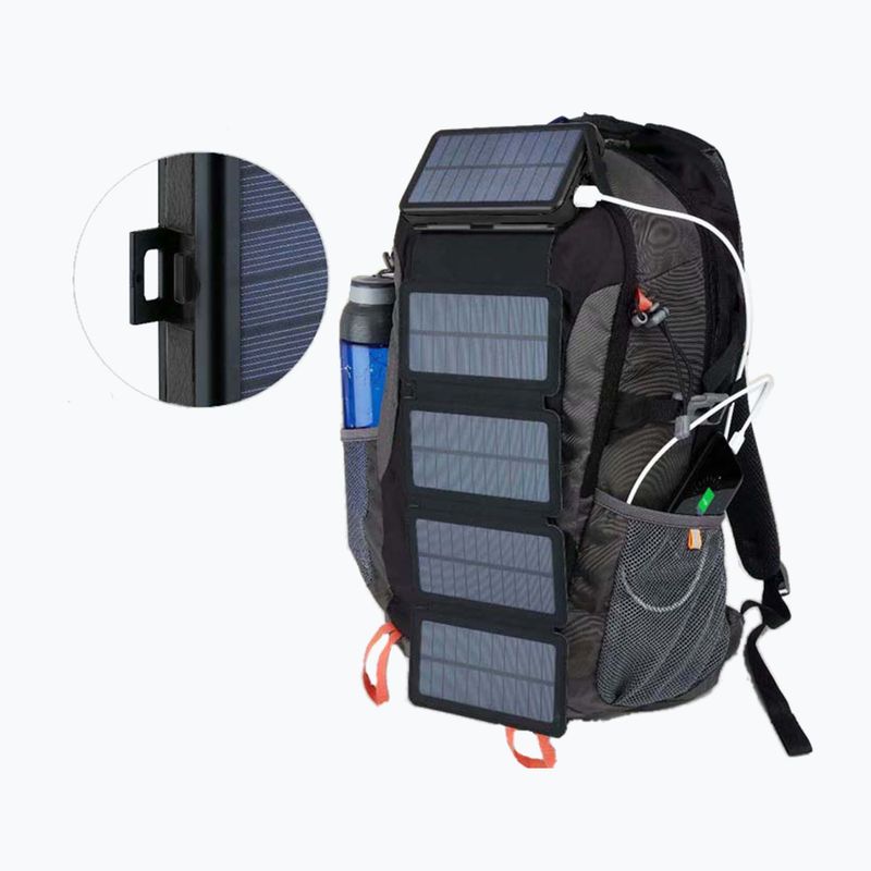 Saulės energijos įkroviklis PowerNeed 20000 mAh juodas 10