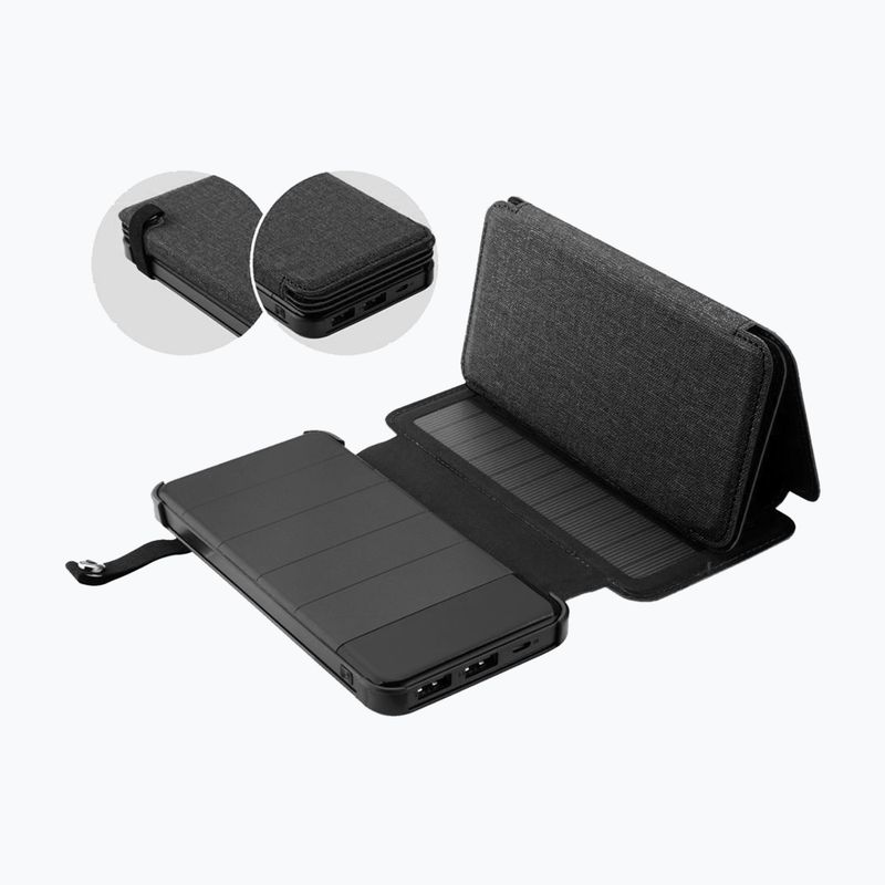 Saulės energijos įkroviklis PowerNeed 8000mAh juodas 9