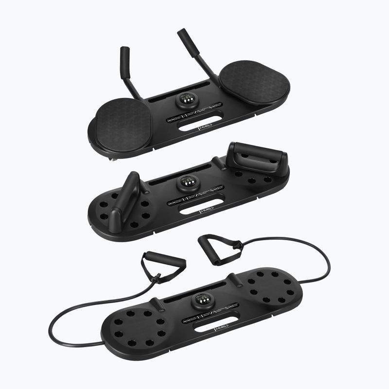 Daugiafunkcinė lenta HMS DBP02 for abdominal muscle exercises and push-ups with straps 3w1 black 3