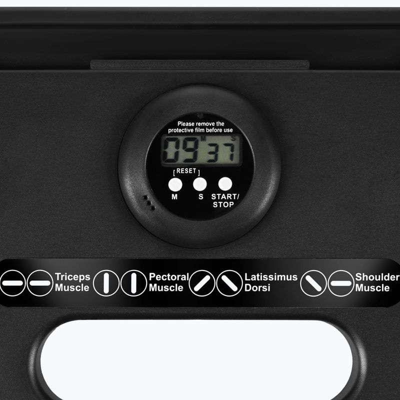 Daugiafunkcinė lenta HMS DBP02 for abdominal muscle exercises and push-ups with straps 3w1 black 6