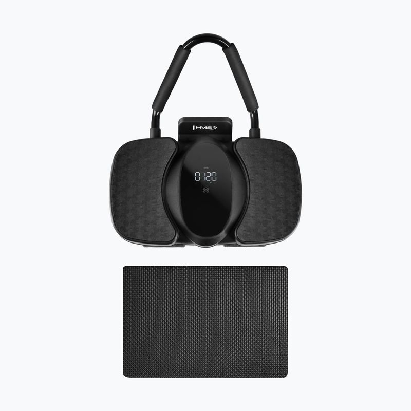 Automatinis pilvo raumenų treniruočių ratas su atrama ir ekranu HMS KA40 black 2