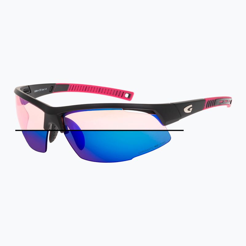 Akiniai nuo saulės GOG Falcon C matt black/pink/polychromatic blue 9