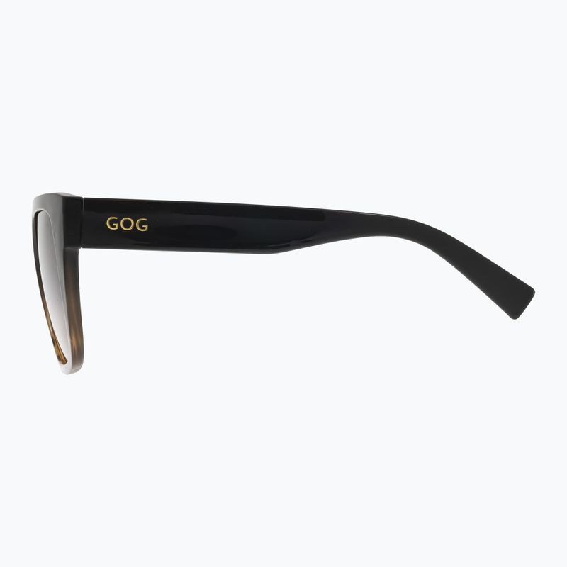 Moteriški akiniai nuo saulės GOG Hazel fashion black / brown demi / gradient smoke E808-1P 8