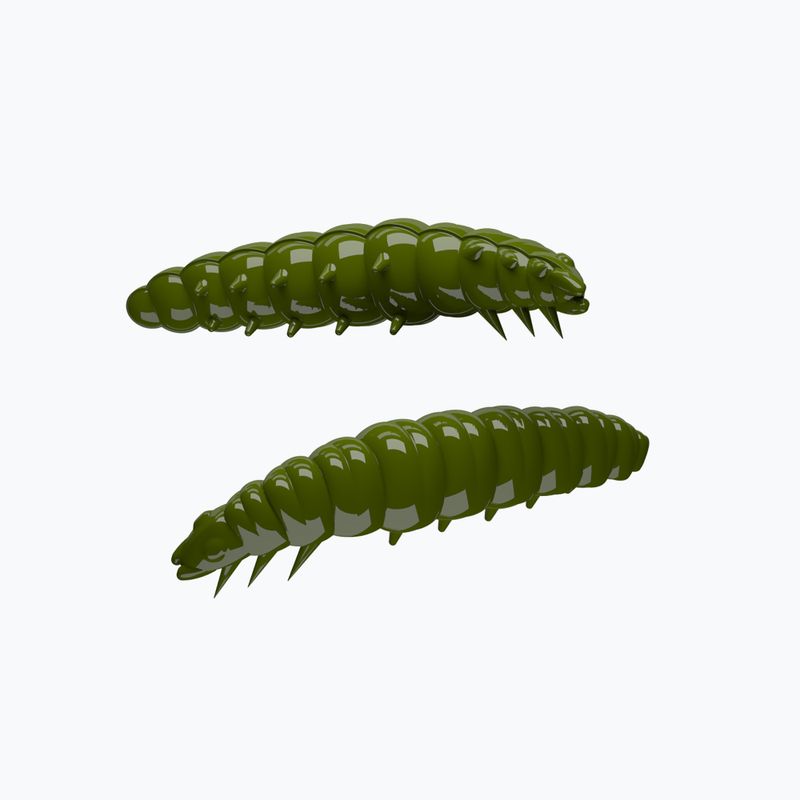 Libra Lures Larva Krill alyvuogių spalvos guminis masalas LARVAK35