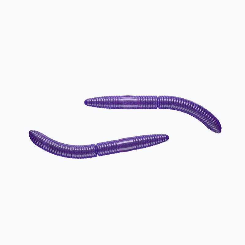 Libra Lures Fatty D'Worm Krill guminis masalas 10 vnt. violetinės spalvos su blizgučiais FATTYDWORMK65