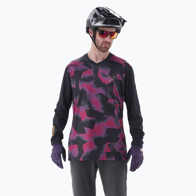 Vyriški dviračių marškinėliai ilgomis rankovėmis Leatt MTB Gravity 3.0 purple