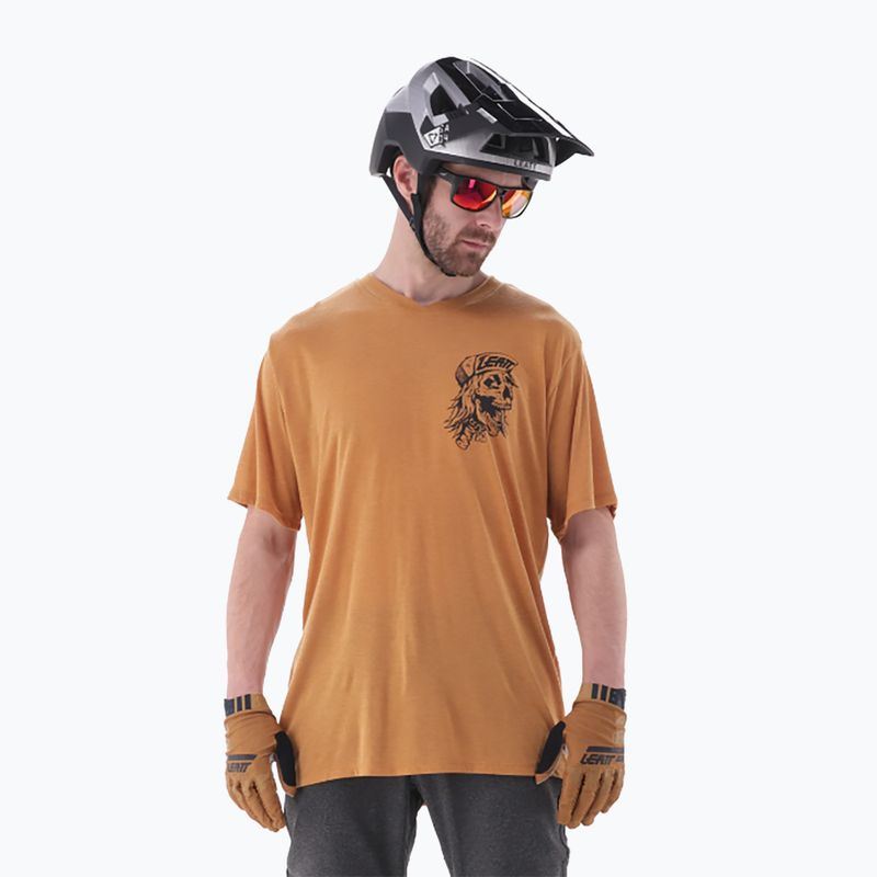 Vyriški dviračių marškinėliai Leatt MTB Gravity 1.0 rust