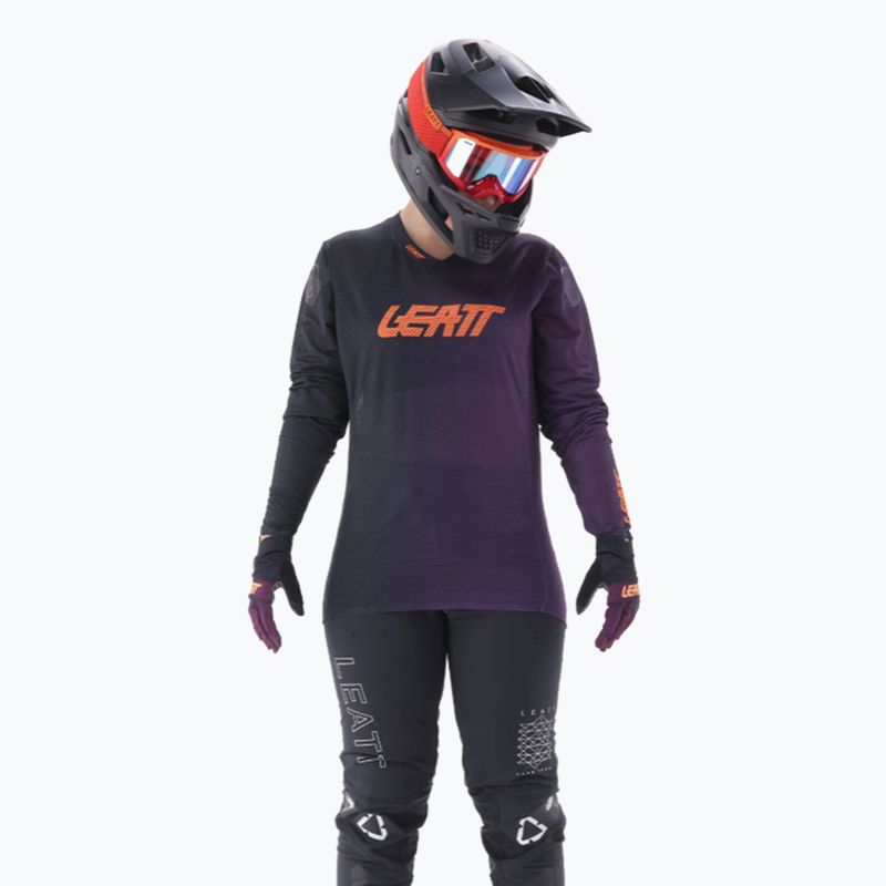 Moteriški dviračių marškinėliai ilgomis rankovėmis Leatt MTB Gravity 4.0 purple