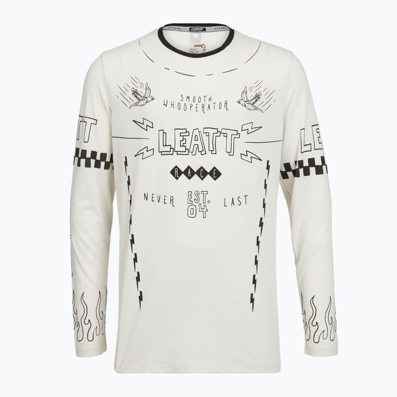 Vyriški ilgomis rankovėmis dviračių marškinėliai Leatt MTB Gravity 3.0 cream white