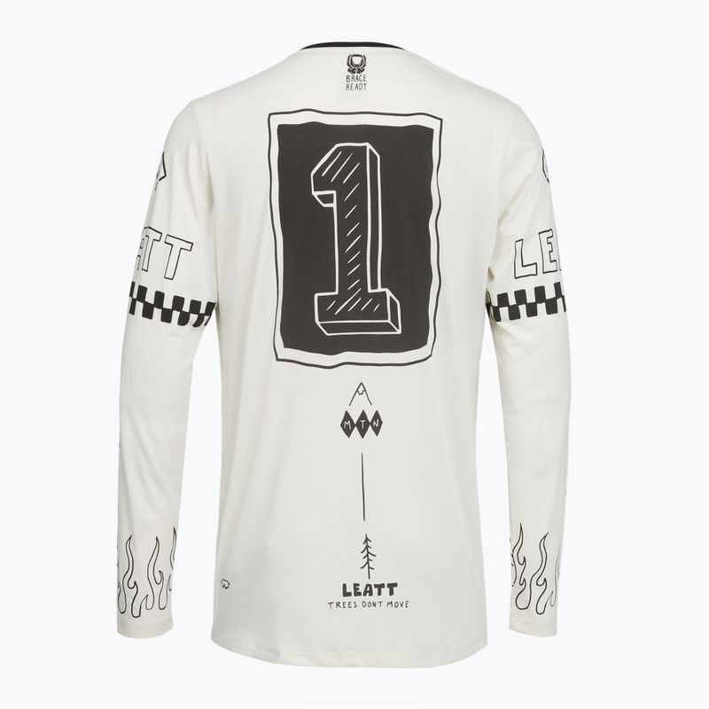 Vyriški ilgomis rankovėmis dviračių marškinėliai Leatt MTB Gravity 3.0 cream white 2