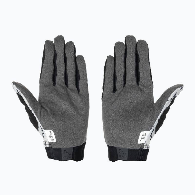 Vyriškos dviračių pirštinės Leatt MTB 1.0 GripR trails white 3
