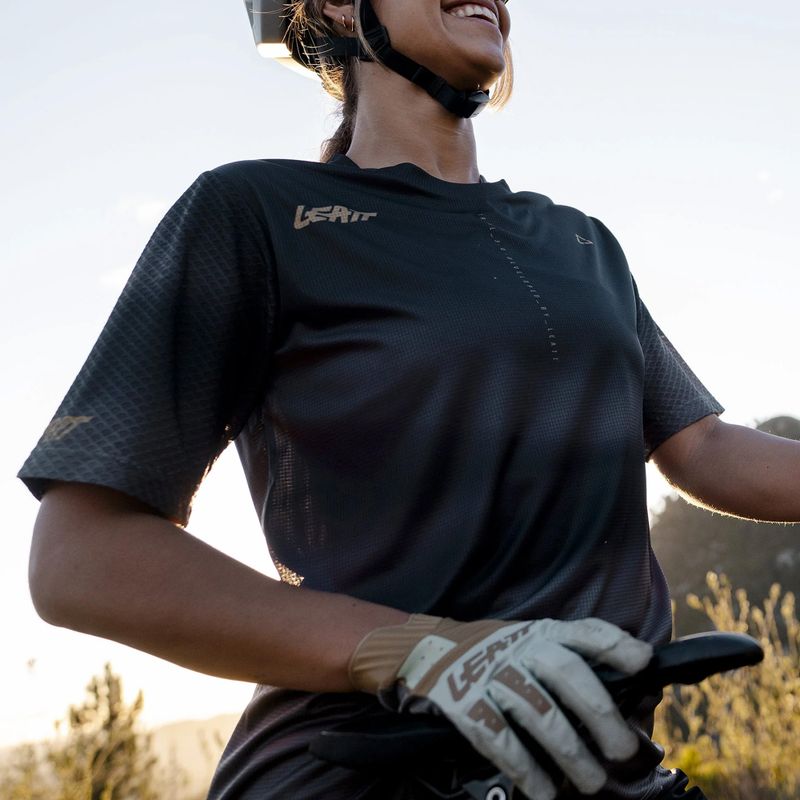 Moteriški dviračių marškinėliai Leatt MTB Trail 3.0 ghost black 3