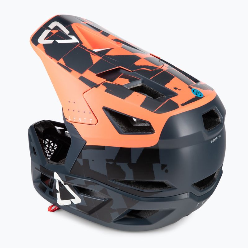Leatt MTB 4.0 Gravity V22 dviratininko šalmas oranžinis/juodas 1022070512 4