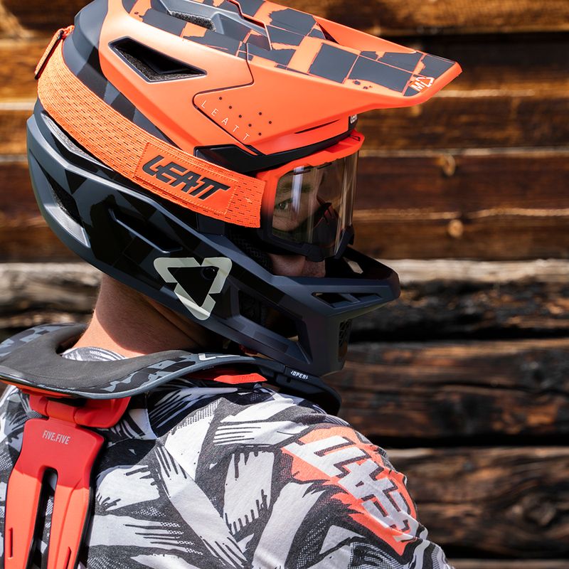 Leatt MTB 4.0 Gravity V22 dviratininko šalmas oranžinis/juodas 1022070512 9