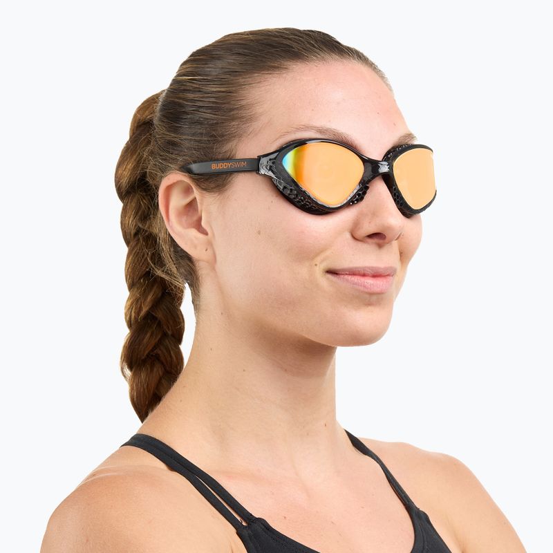 Plaukimo akiniai BuddySwim OzeanX Mirror black / orange 6