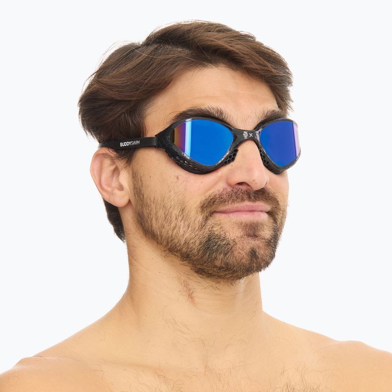 Plaukimo akiniai BuddySwim OzeanX Mirror black / blue 3