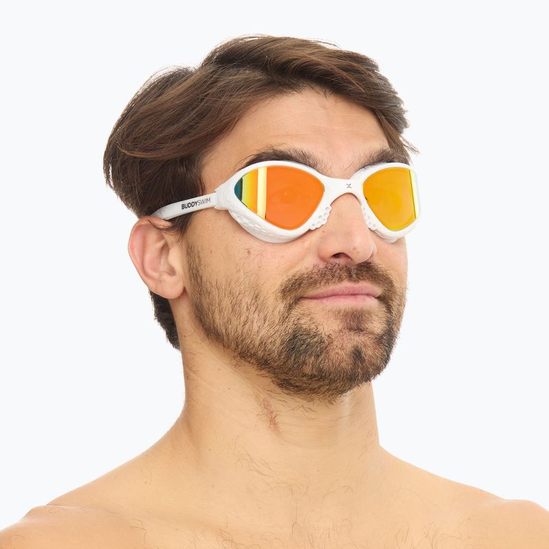 Plaukimo akiniai BuddySwim OzeanX Mirror white / orange 2
