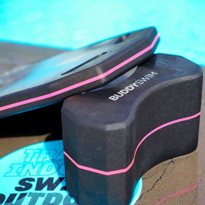 Plaukimo lenta BuddySwim Kickboard black/pink 3