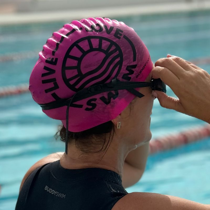 Plaukimo kepuraitė BuddySwim LLS2 Silicone pink 2