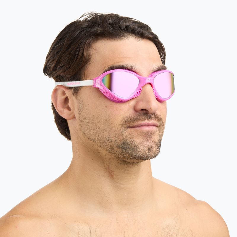 Plaukimo akiniai BuddySwim OzeanX Mirror pink/white/iridium 4