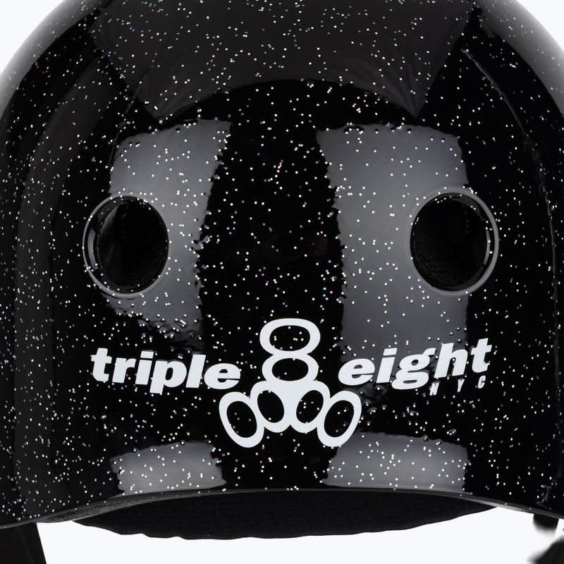 Šalmas Triple Eight The Certified Sweatsaver black glitter 7