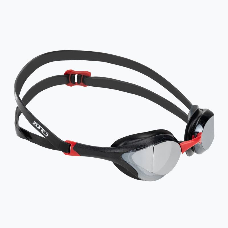 Plaukimo akiniai ZONE3 Volare Streamline Racing black/red/silver polarized mirror revo