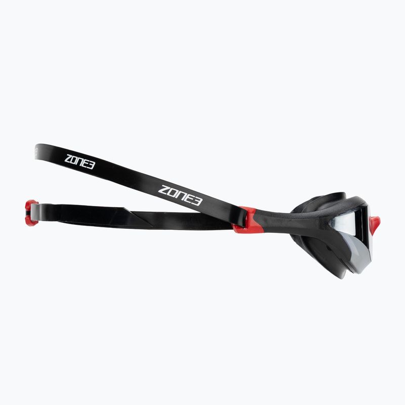 Plaukimo akiniai ZONE3 Volare Streamline Racing black/red/silver polarized mirror revo 3