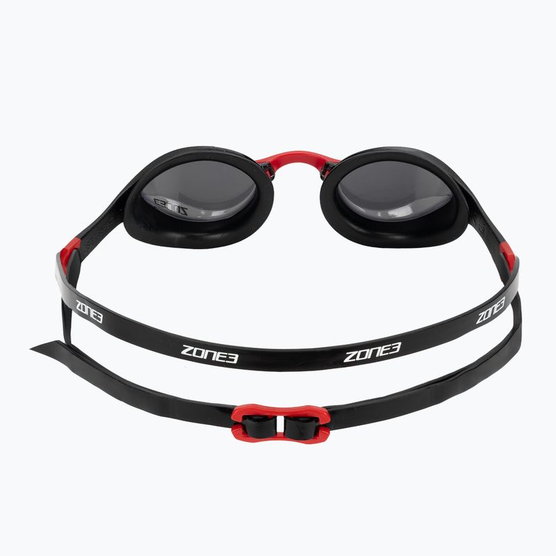 Plaukimo akiniai ZONE3 Volare Streamline Racing black/red/silver polarized mirror revo 4