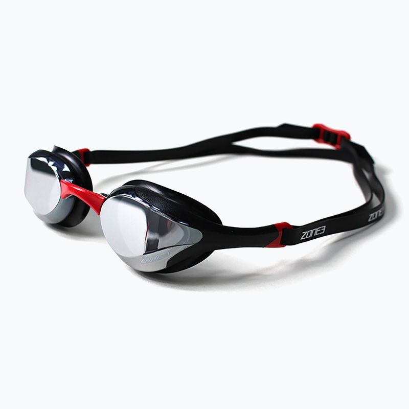 Plaukimo akiniai ZONE3 Volare Streamline Racing black/red/silver polarized mirror revo