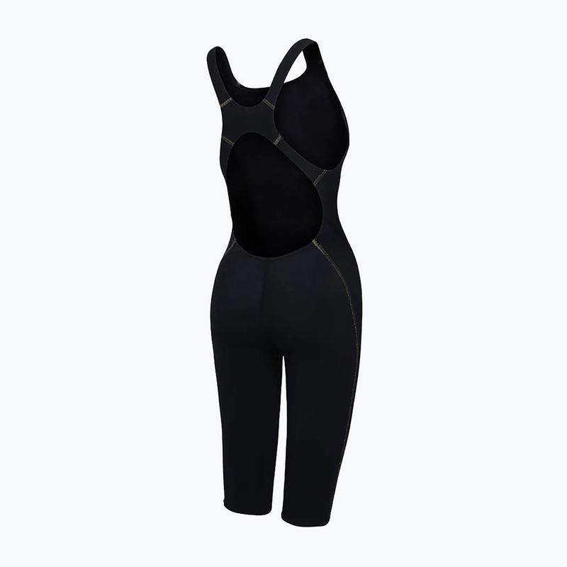 Moteriškas vientisas maudymosi kostiumėlis ZONE3 FINA Approved Performance Gold Kneeskin black/gold 2