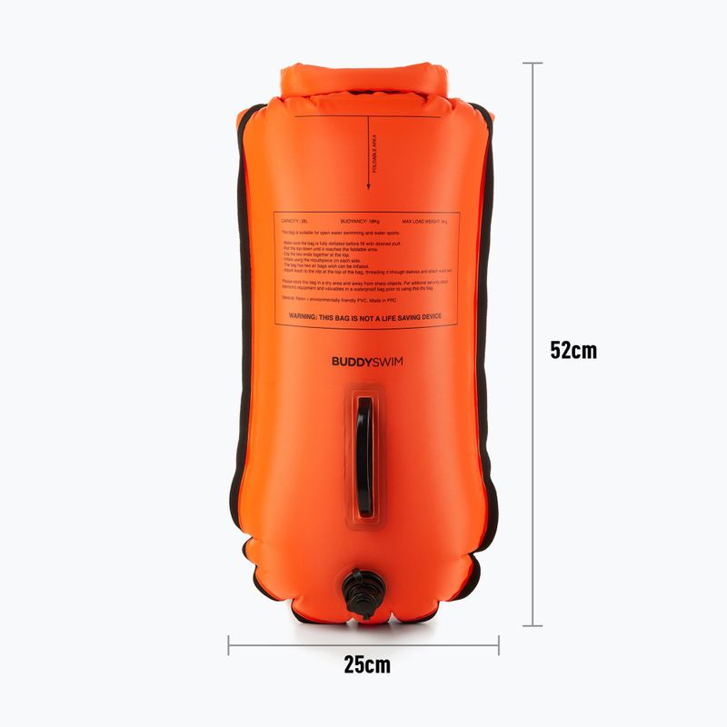Apsauginis plūduras BuddySwim LLS Dry Bag 28 l orange 3