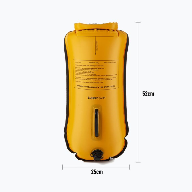 Apsauginis plūduras BuddySwim CSW Dry Bag 28 l yellow 3