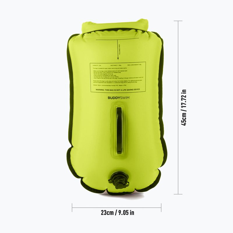 Apsauginis plūduras BuddySwim CSW Dry Bag 20 l yellow 3