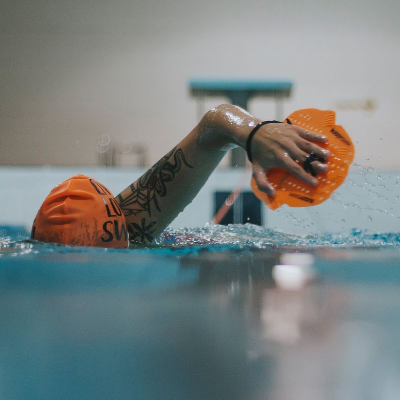 Plaukimo irklai BuddySwim Power Paddle orange 7
