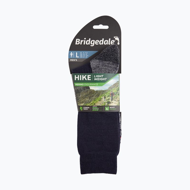Vyriškos kojinės Bridgedale Lightweight Merino Performance Boot Original navy/grey 4