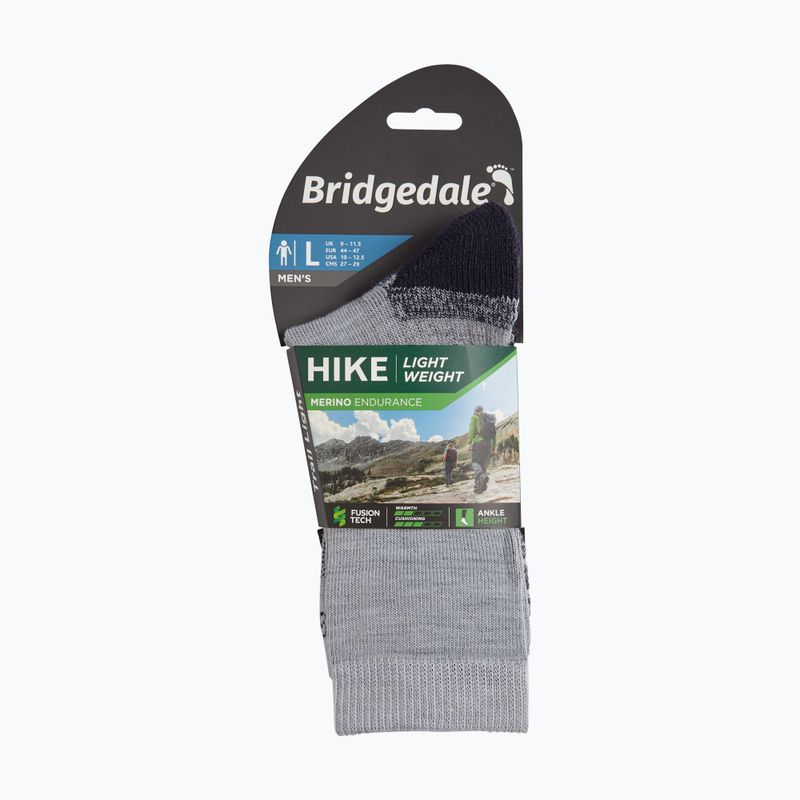 Vyriškos kojinės Bridgedale Lightweight Merino Performance 3/4 Crew Original silver/navy 4
