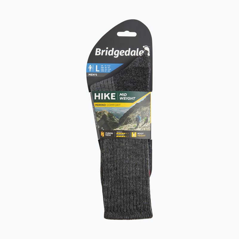 Vyriškos kojinės Bridgedale Midweight Merino Comfort Boot Original charcoal 4