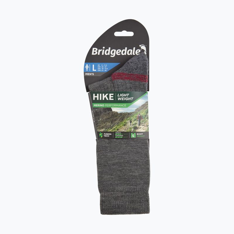 Vyriškos kojinės Bridgedale Lightweight Merino Performance Boot Original grey heather 4