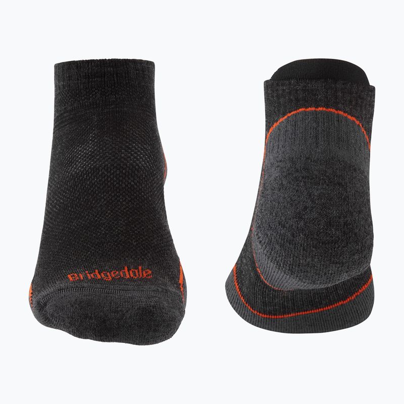 Vyriškos žygio kojinės Bridgedale Hike Ultralight Merino Performance Low anthracite/orange 2