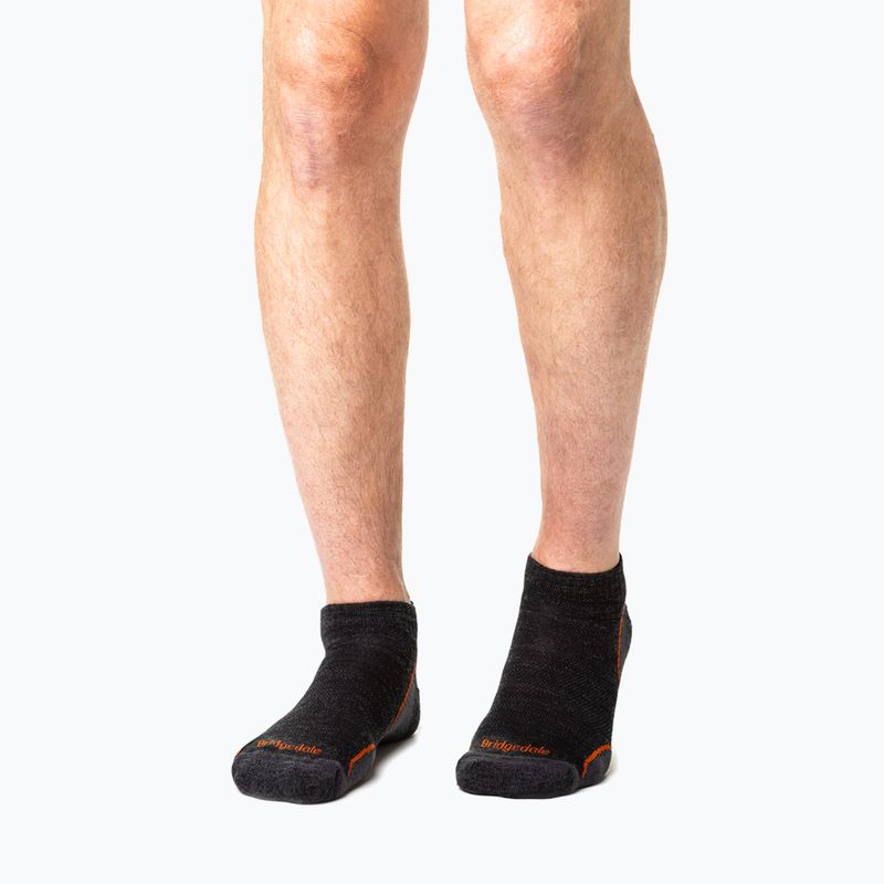 Vyriškos žygio kojinės Bridgedale Hike Ultralight Merino Performance Low anthracite/orange 3