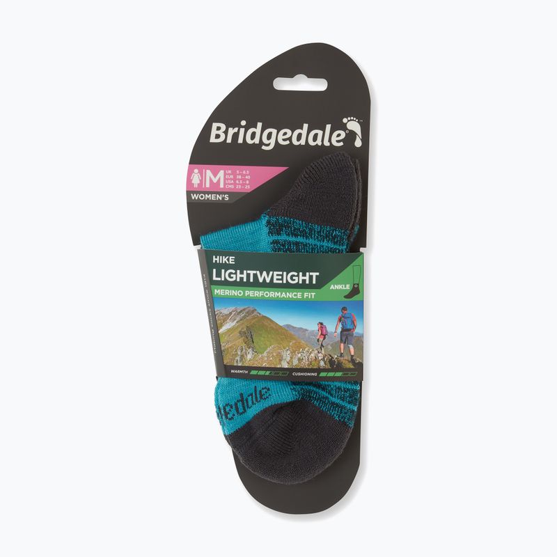 Moteriškos kojinės Bridgedale Hike Lightweight Performance Ankle turquoise/navy 3