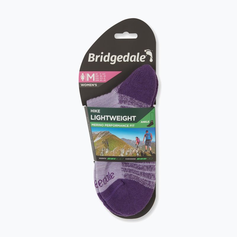 Moteriškos kojinės Bridgedale Hike Lightweight Performance Ankle heather/damson 3