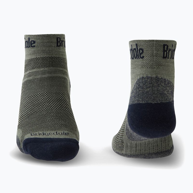 Vyriškos trekingo kojinės Bridgedale Hike Ultralight Performance Ankle khaki/navy 2