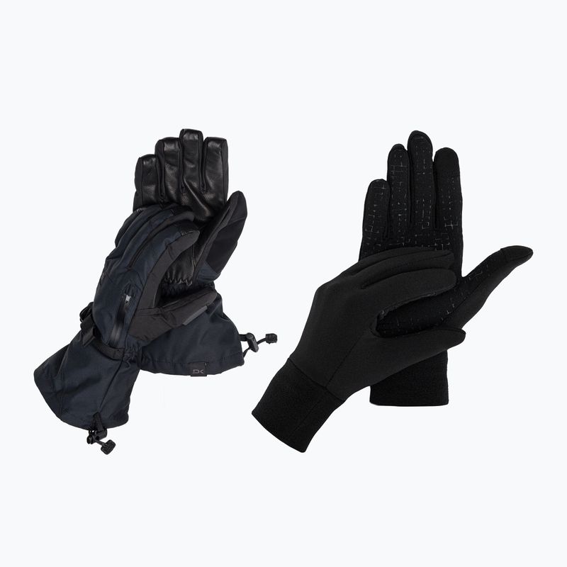 Vyriškos Dakine Leather Titan Gore-Tex snieglenčių pirštinės Black D10003155