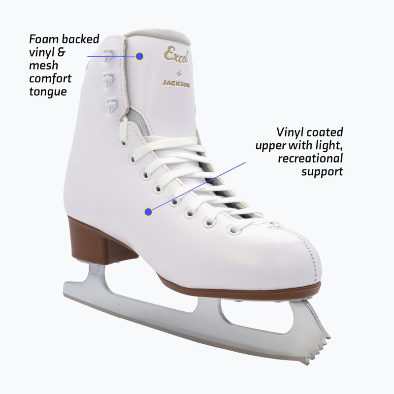 Moteriškos dailiojo čiuožomo pačiūžos Jackson Excel Mark II Blade white 10